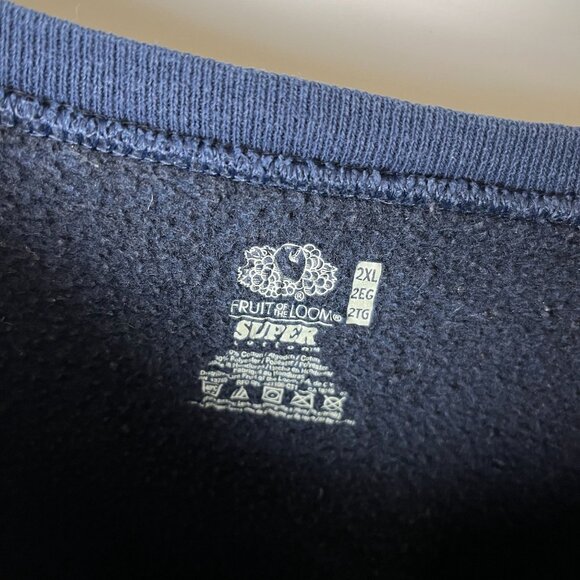 Vintage Y2K University of Virginia Navy Blue Crewneck Sweatshirt Classic - Picture 4 of 13